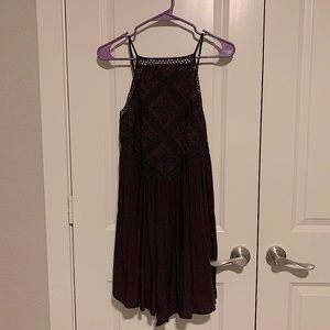 Purple high neck crochet AE American Eagle dress